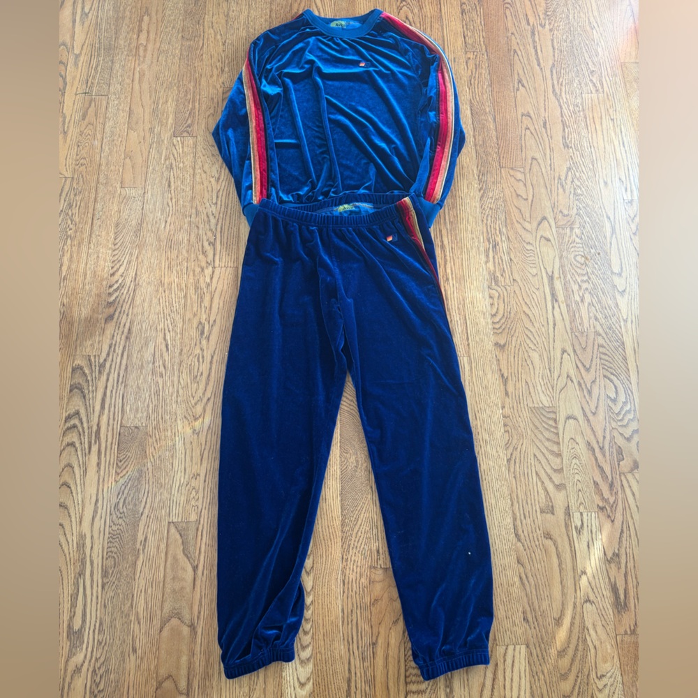 Aviator Nation Velvet Vintage blue women’s Track Set